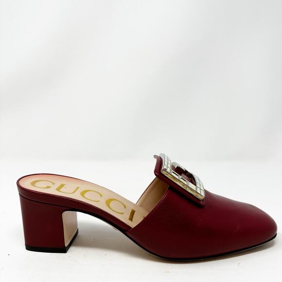 Gucci Crystal Square G Madelyn Mules - Picture 7 of 12
